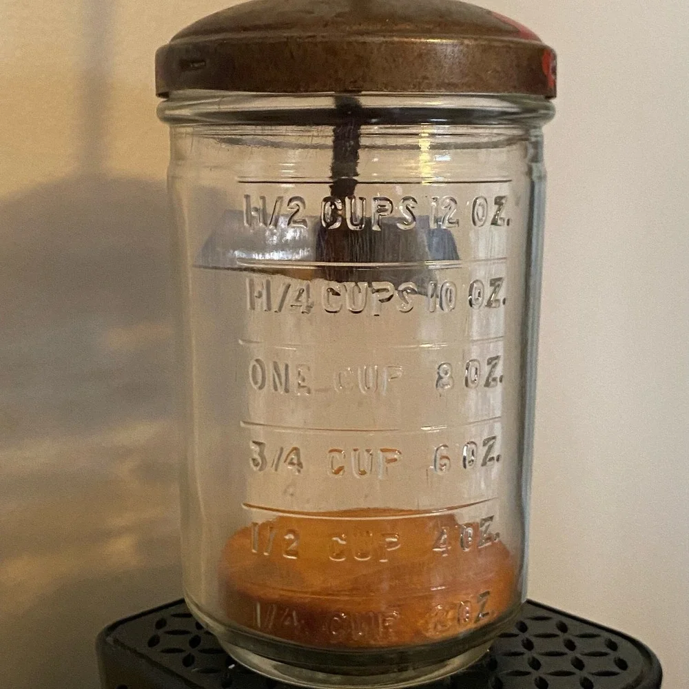 Vintage‎ Glass Measuring Chopper Food Nut Container